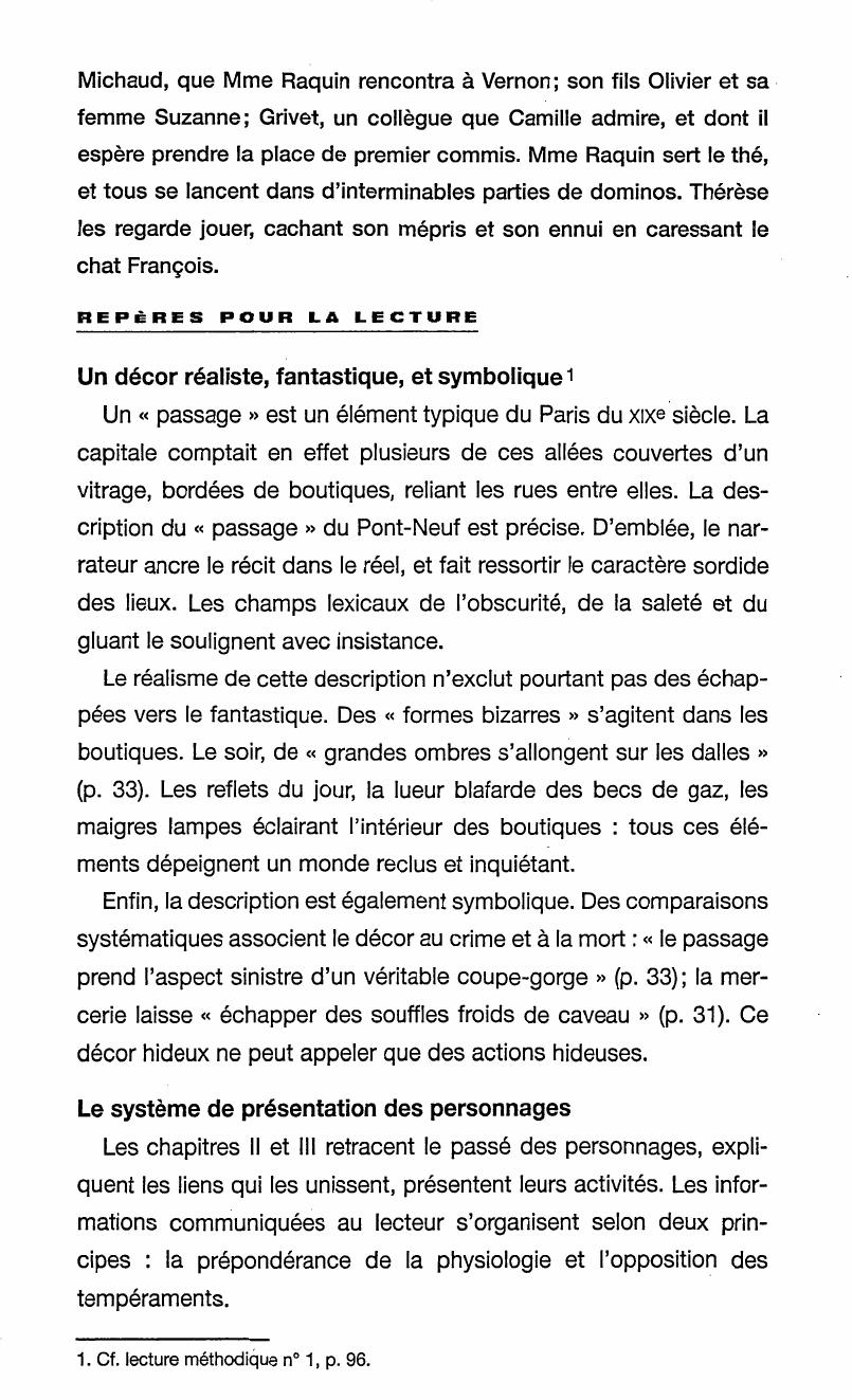 Prévisualisation du document Fiche de lecture - Thérèse Raquin de Zola