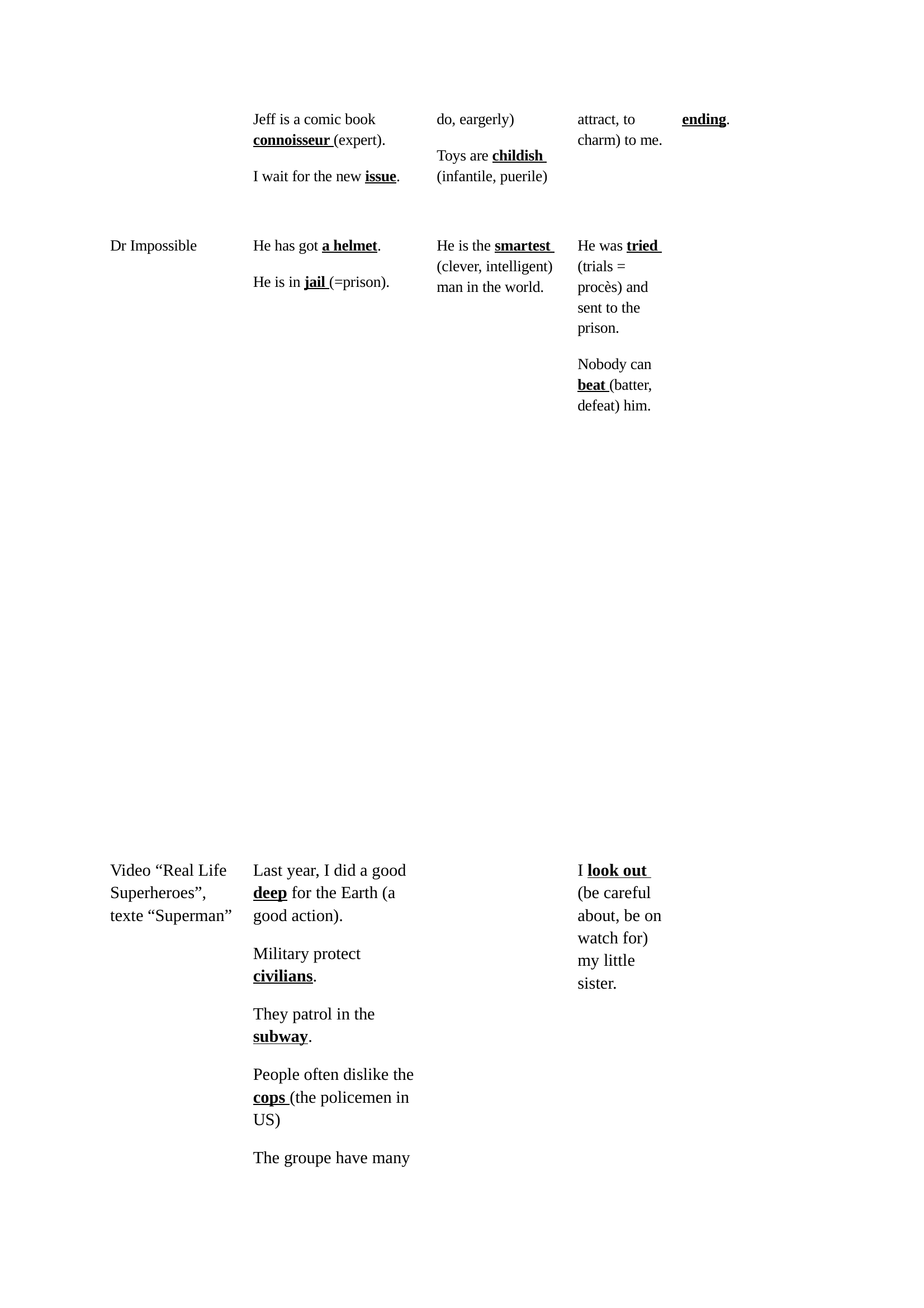 Prévisualisation du document Fiche de rémédiation anglais