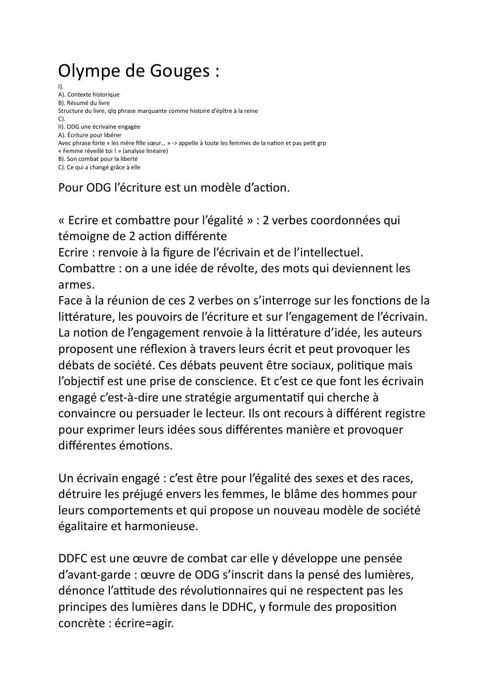 Prévisualisation du document Fiche dissertation Bac français olympe de gouges, juste la fin du monde, la peau de chagrin
