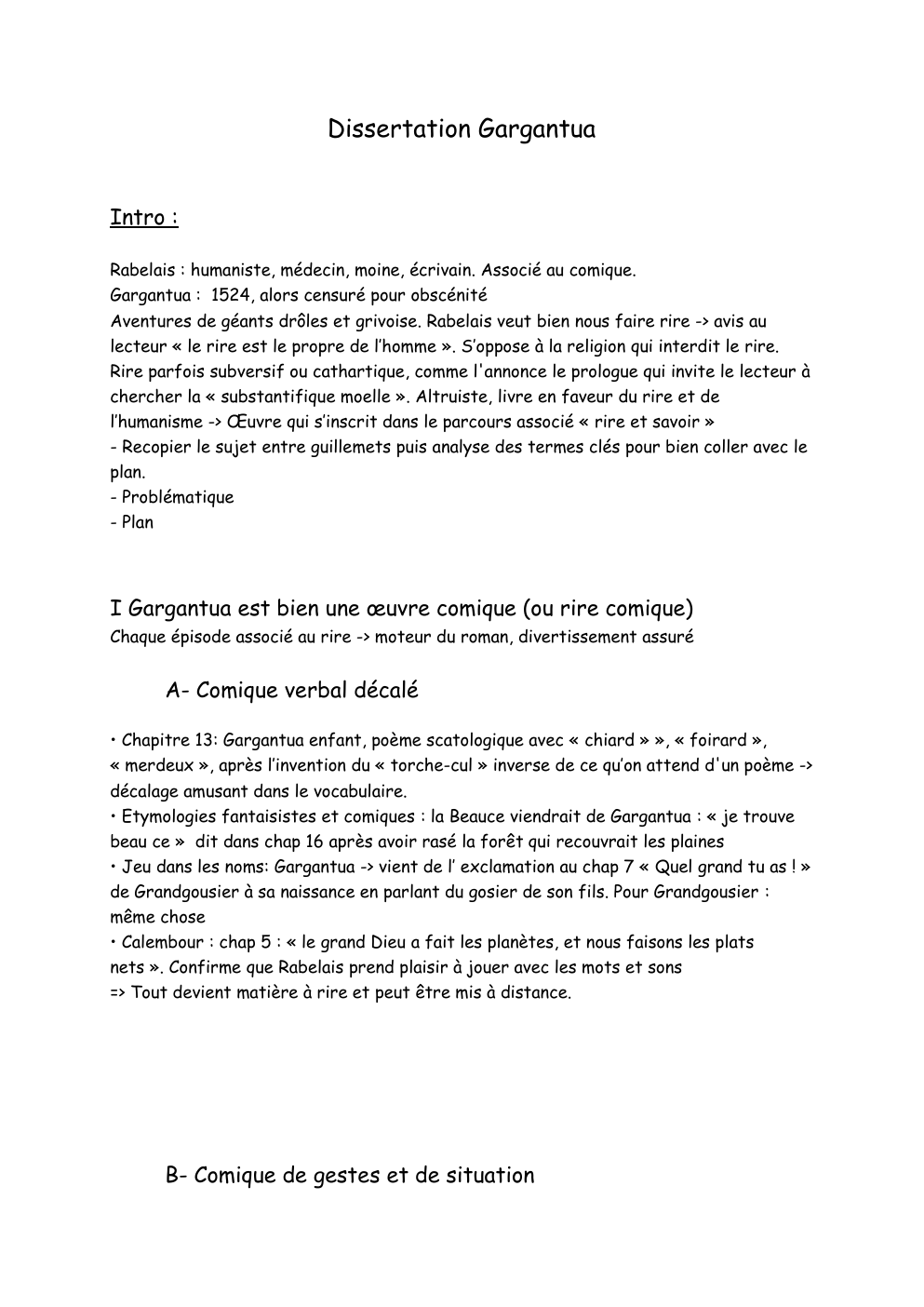 Prévisualisation du document Fiche dissertation Gargantua