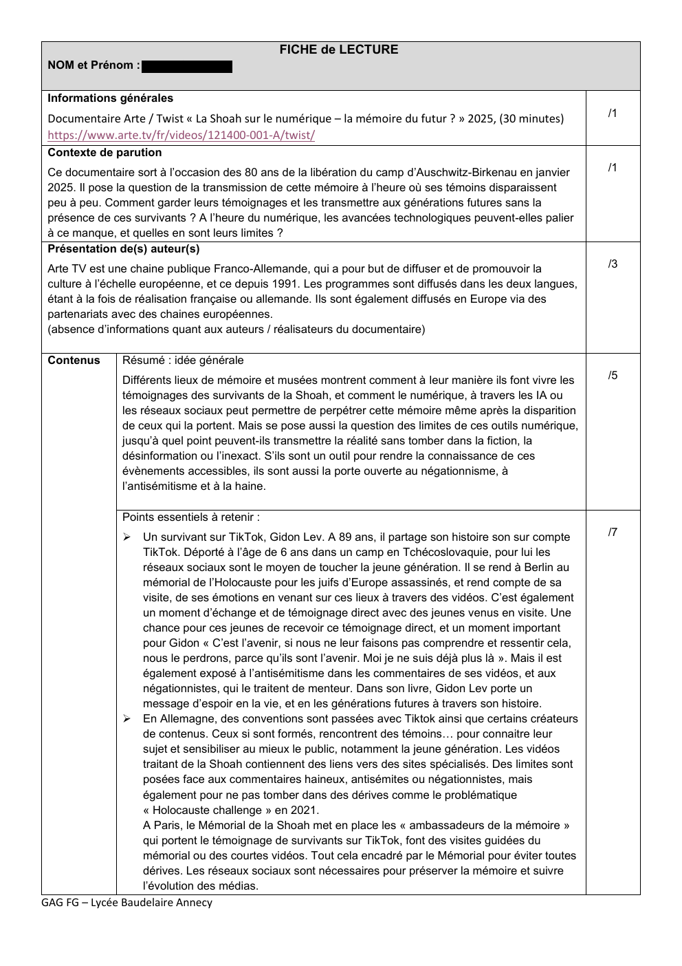 Prévisualisation du document Fiche lecture: Documentaire Arte / Twist « La Shoah sur le numérique – la mémoire du futur ? » 2025, (30 minutes)
