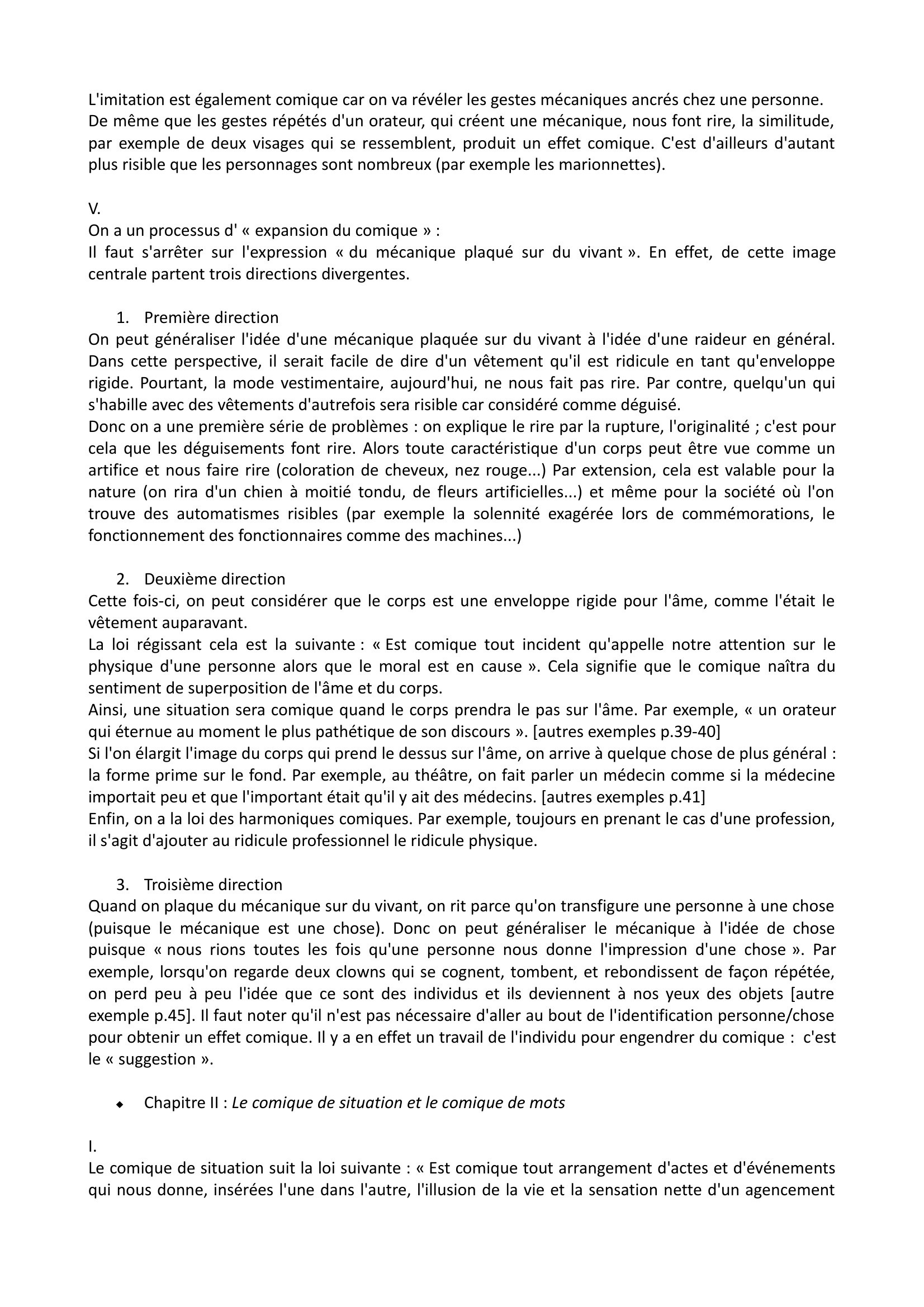 Prévisualisation du document Fiche lecture - Le Rire, Bergson