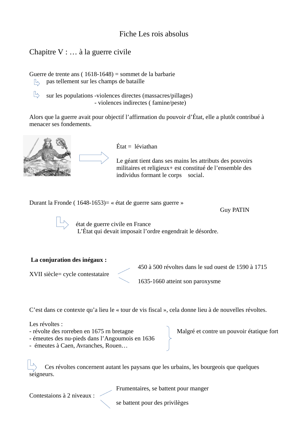 Prévisualisation du document fiche les rois absolus