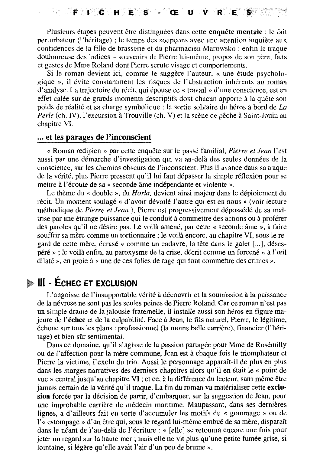 Prévisualisation du document FICHE OEUVRE: Pierre et Jean (1888) de Maupassant