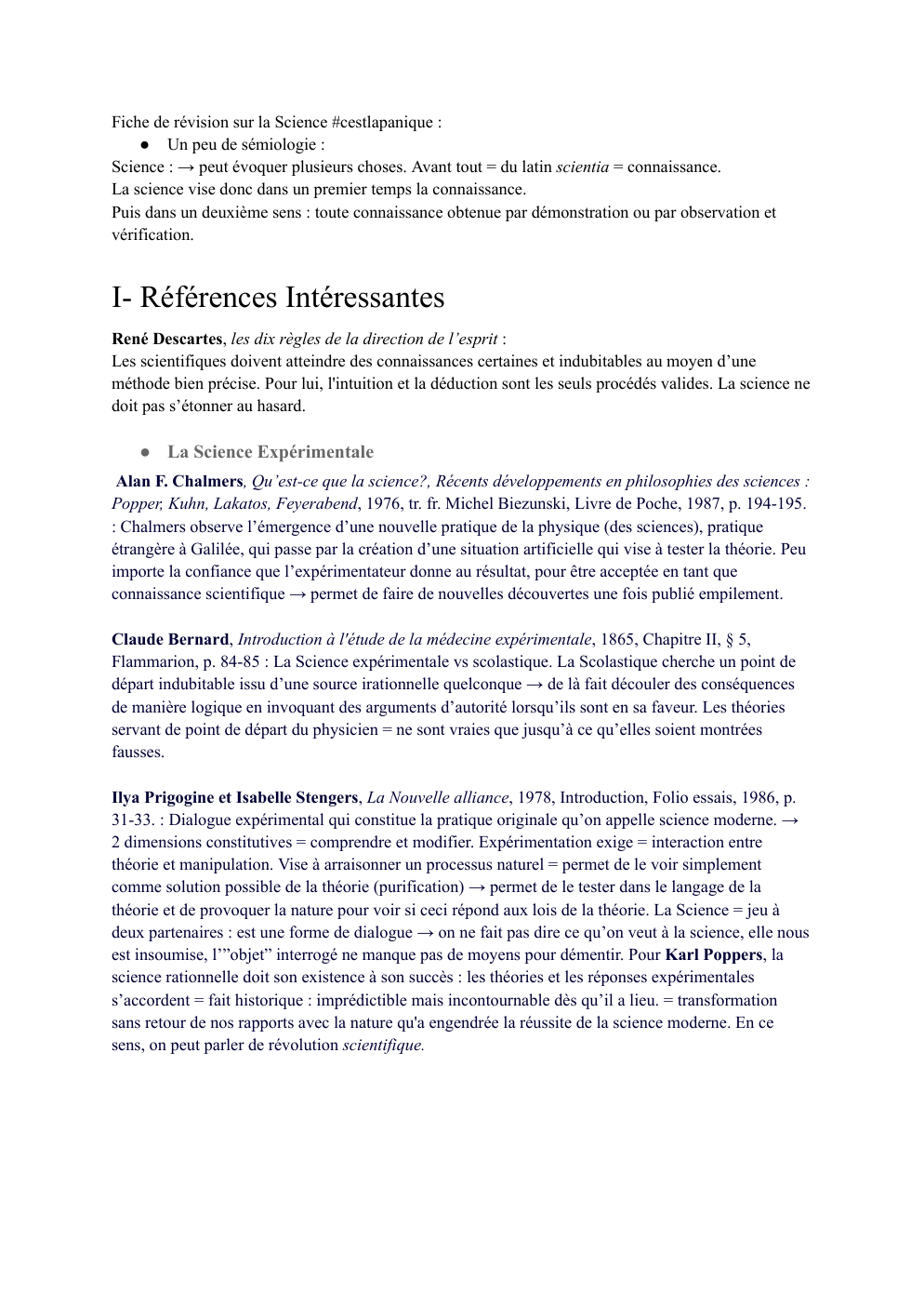 Prévisualisation du document fiche révision sur la science
