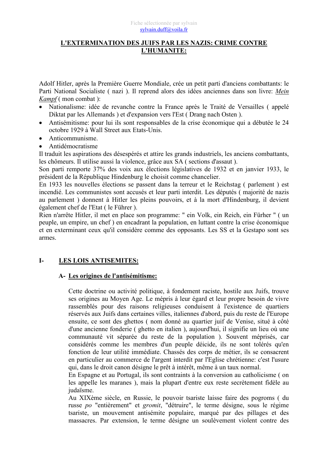 Prévisualisation du document Fiche sélectionnée par sylvainsylvain.
