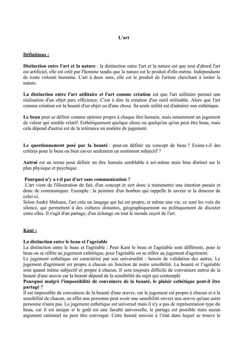 Prévisualisation du document FICHE SUR L'ART