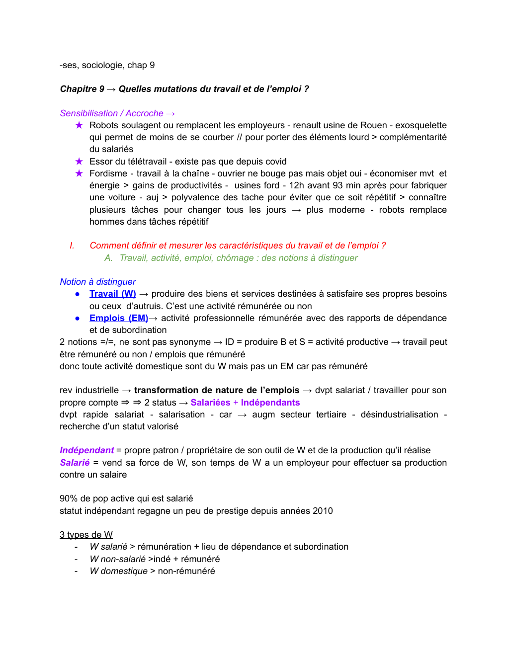 Prévisualisation du document Fiche sur Mutation du travail