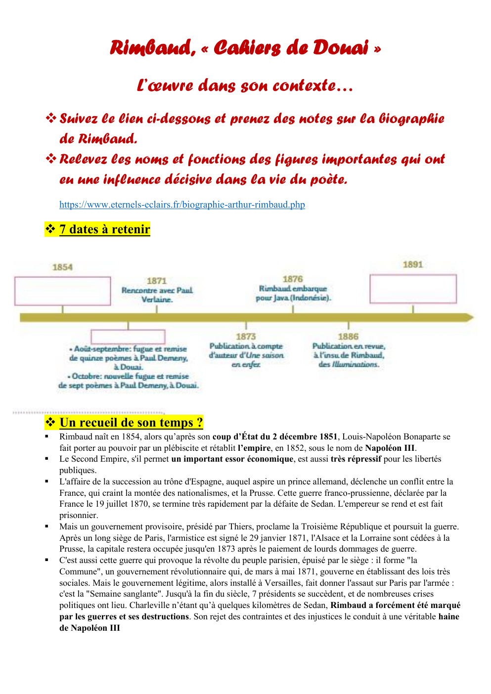 Prévisualisation du document Fiche sur rimbaud