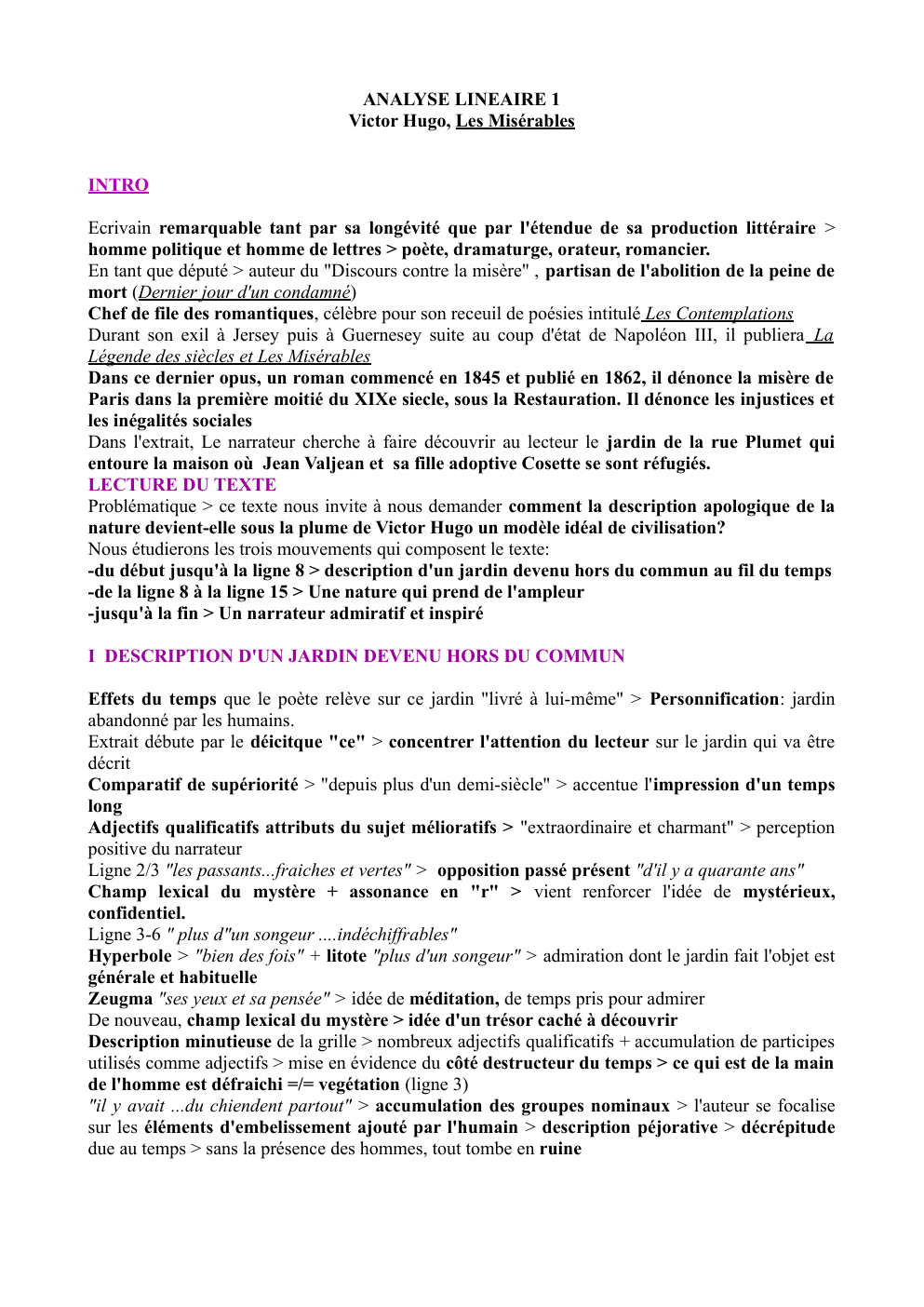 Prévisualisation du document fiches lectures bac francais