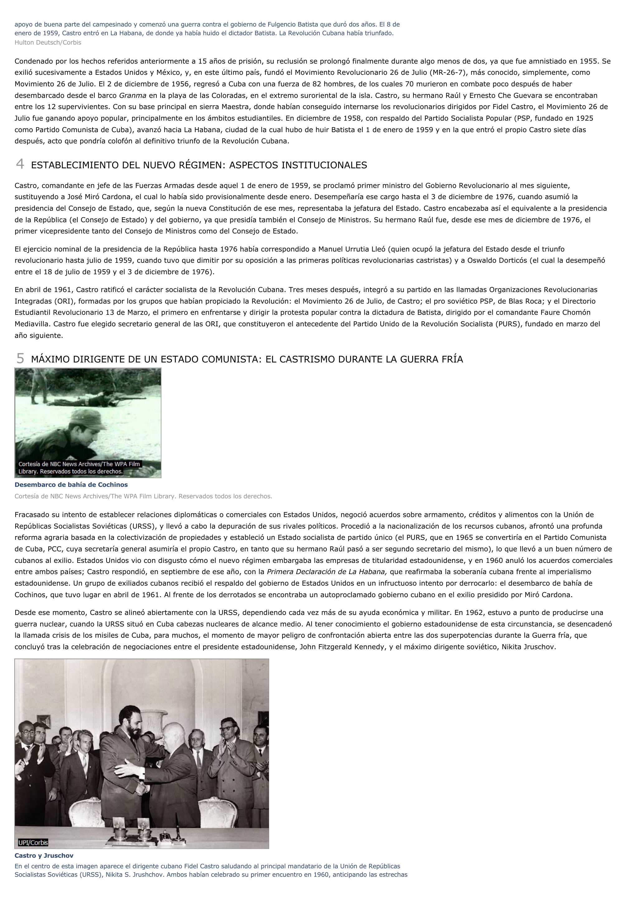 Prévisualisation du document Fidel Castro - historia.