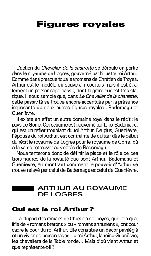 Prévisualisation du document Figures royales dans Le chevalier de la charrette de Chrétien de Troyes