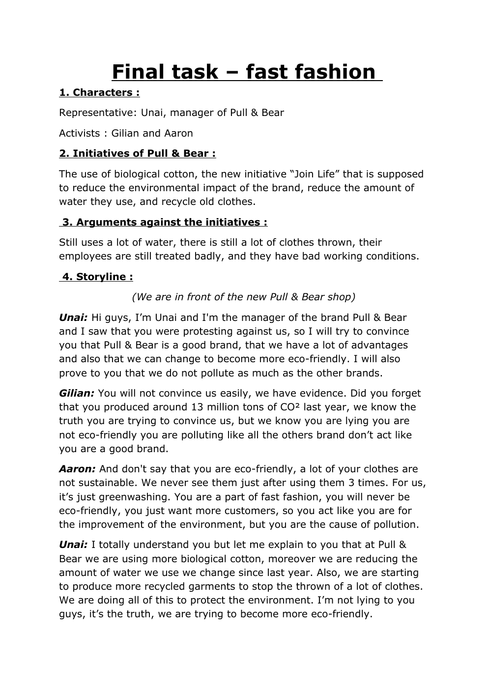 Prévisualisation du document Final Task English