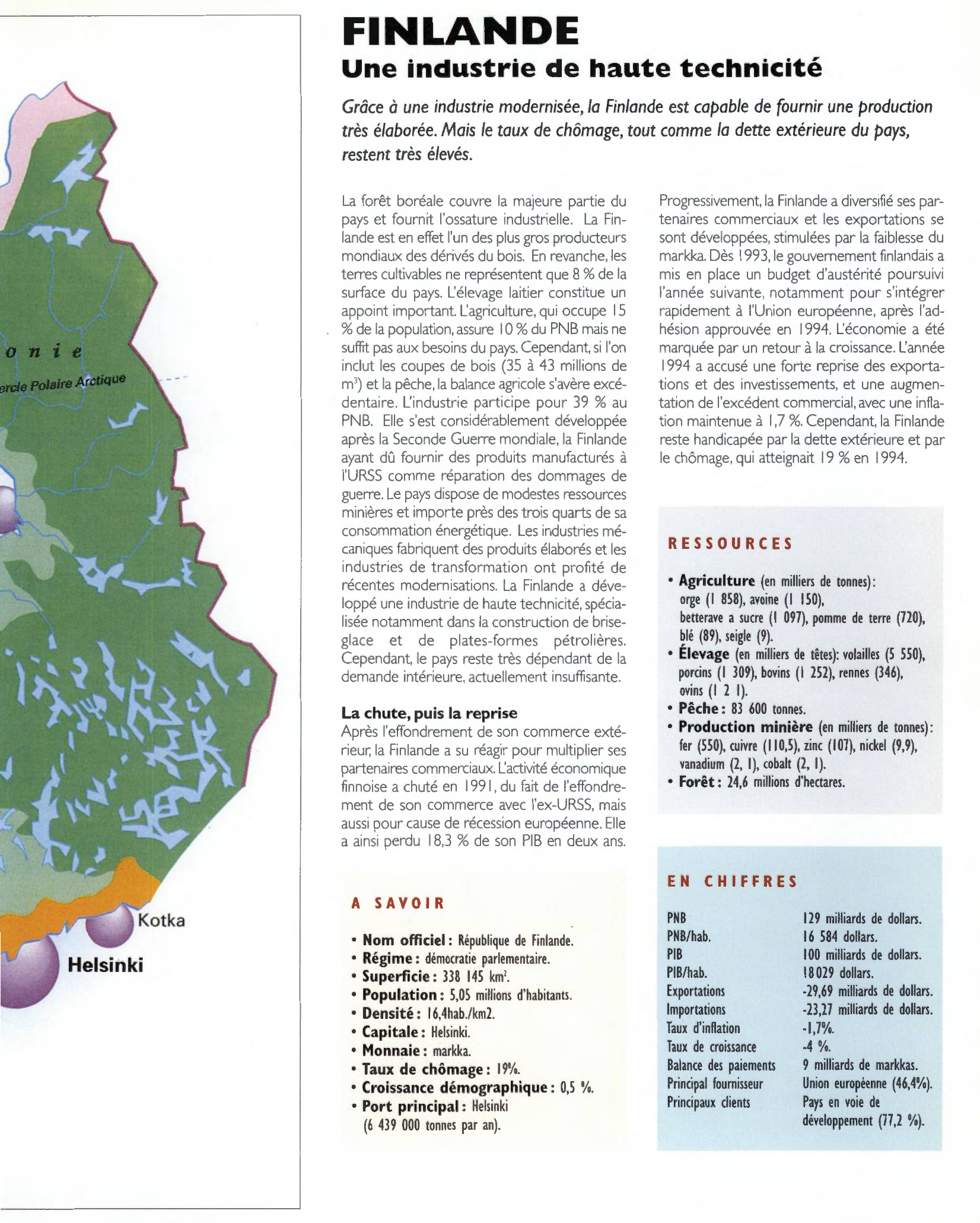 Prévisualisation du document FINLANDE:
Une industrie de haute technicité.