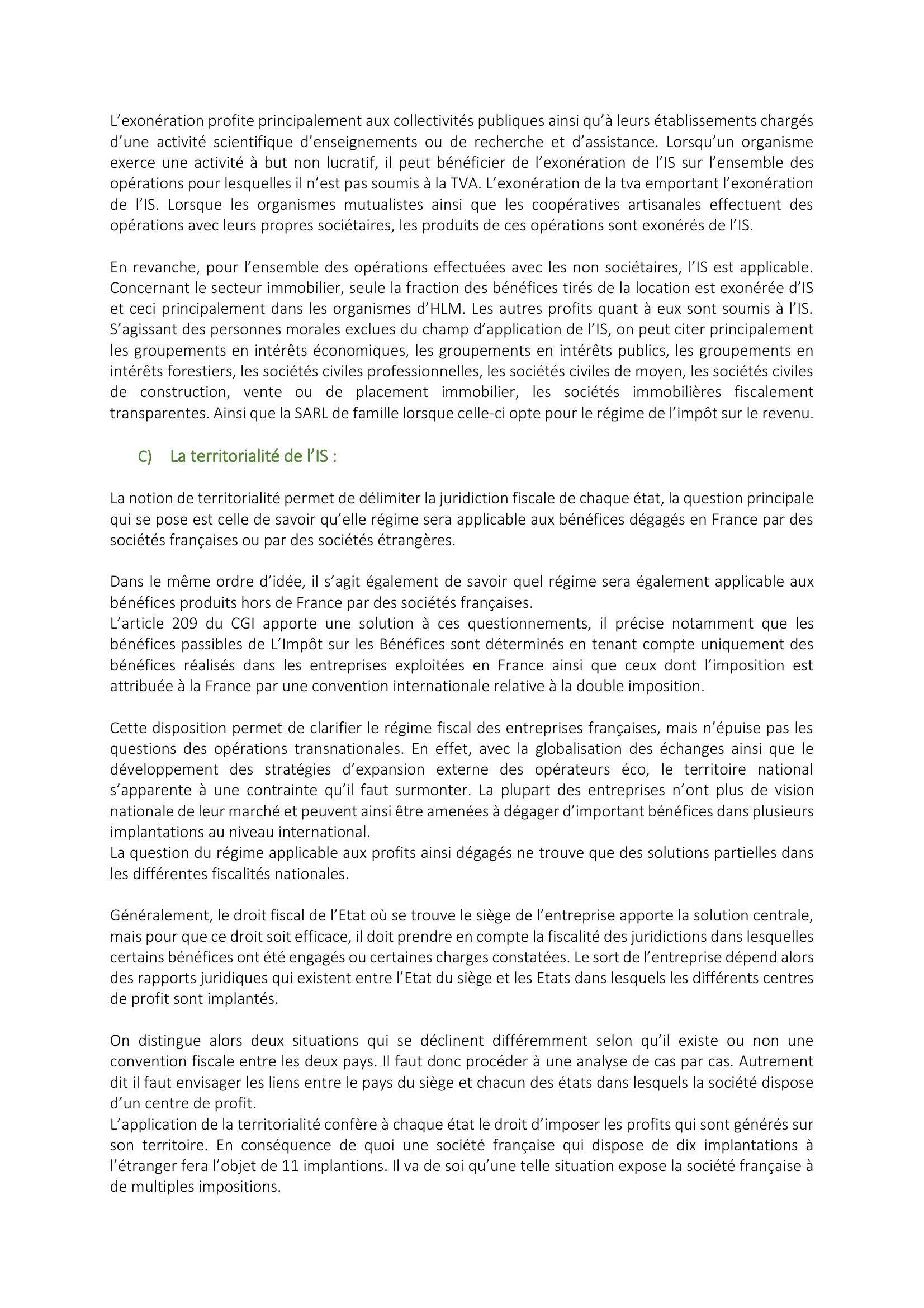 Prévisualisation du document FISCALITÉ DES PERSONNES MORALES 
Chapitre 1 : le régime général