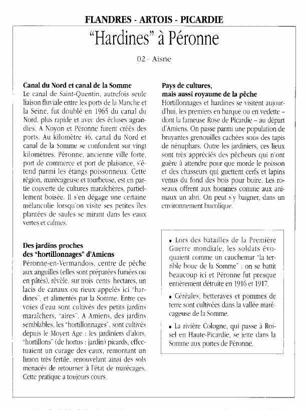 Prévisualisation du document FLANDRES - ARTOIS - PICARDIE"Hardines" à Péronne.