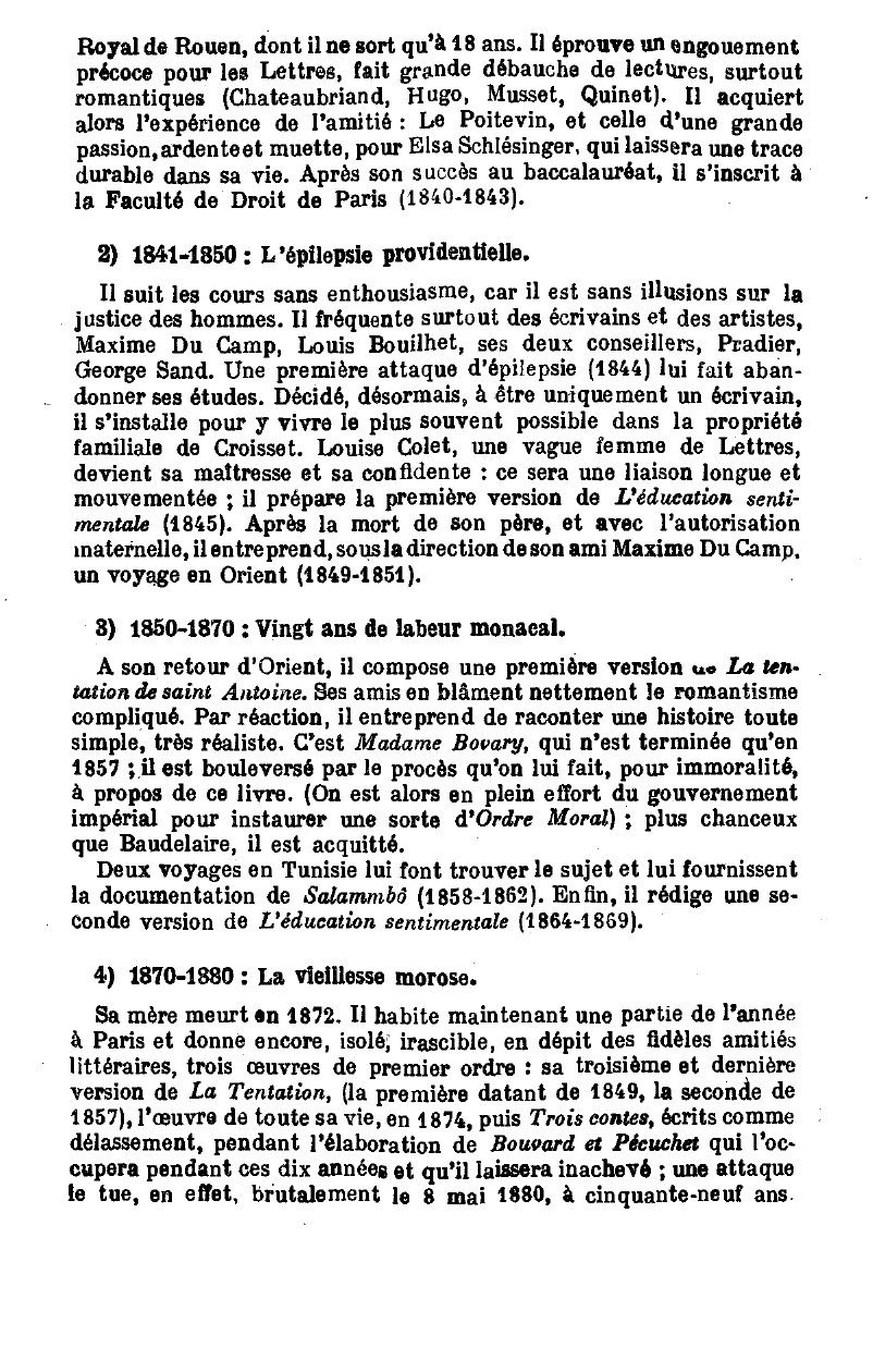 Prévisualisation du document FLAUBERT: 1821-1880 (vie et oeuvre)