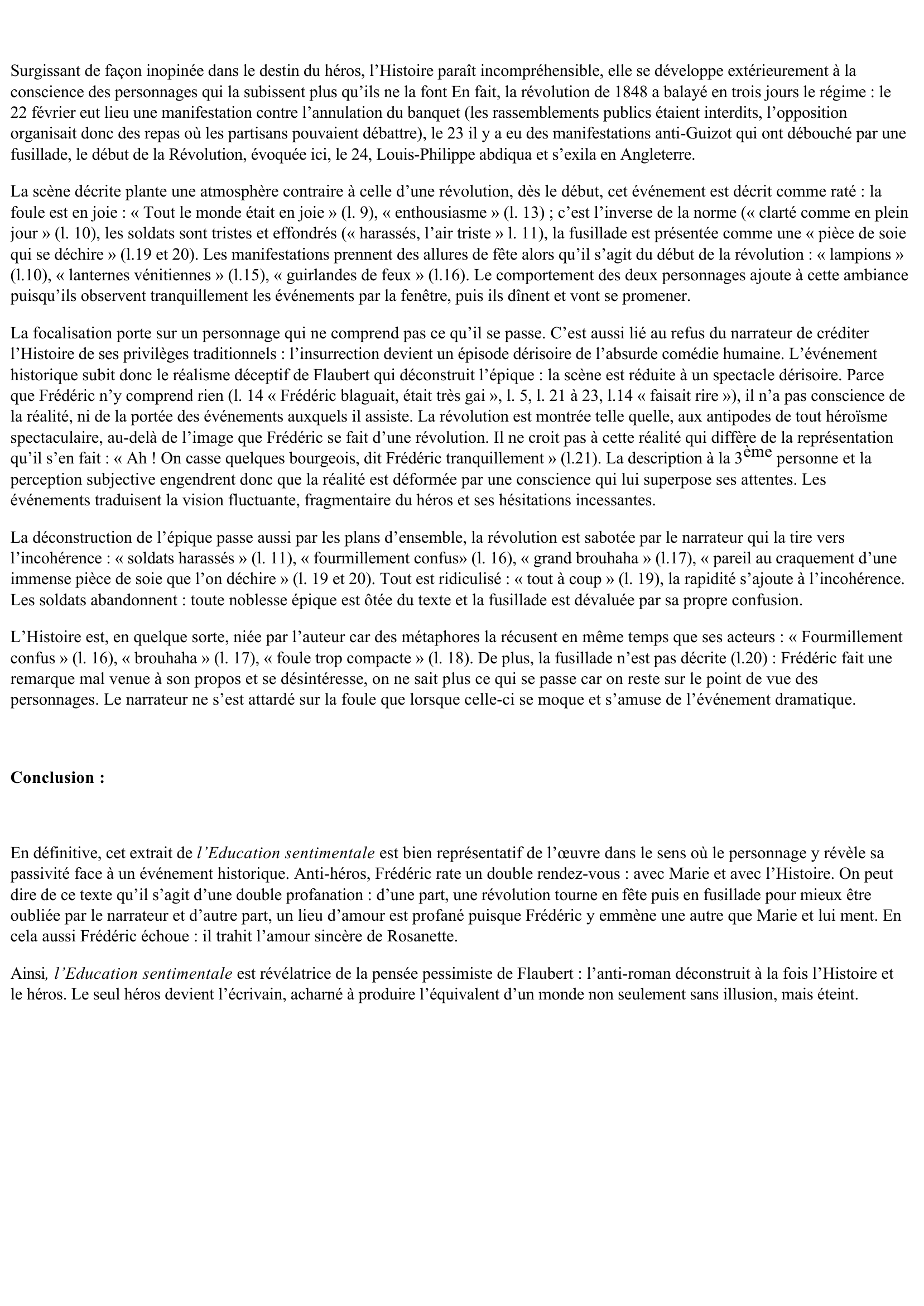 Prévisualisation du document Flaubert, L'Education Sentimentale - Lecture analytique