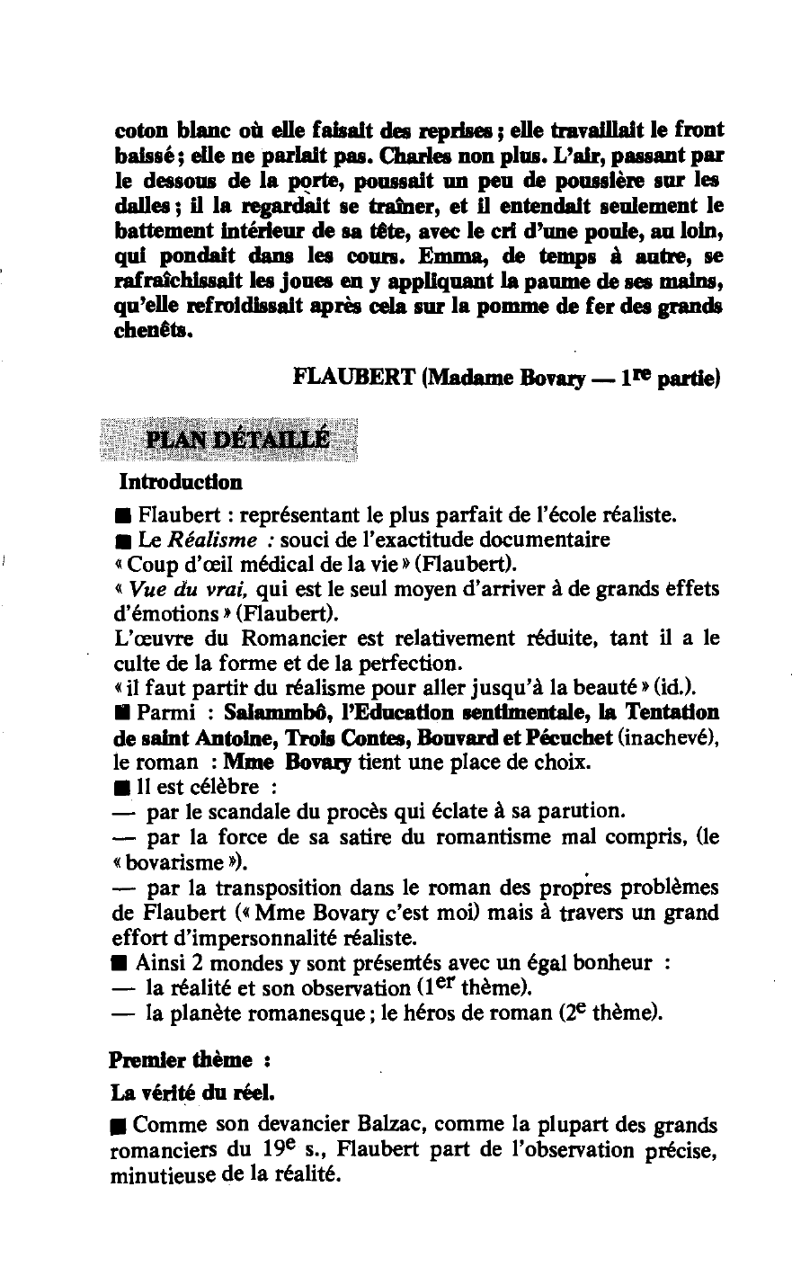 Prévisualisation du document FLAUBERT (Madame Bovary- 1re partie) Commentaire