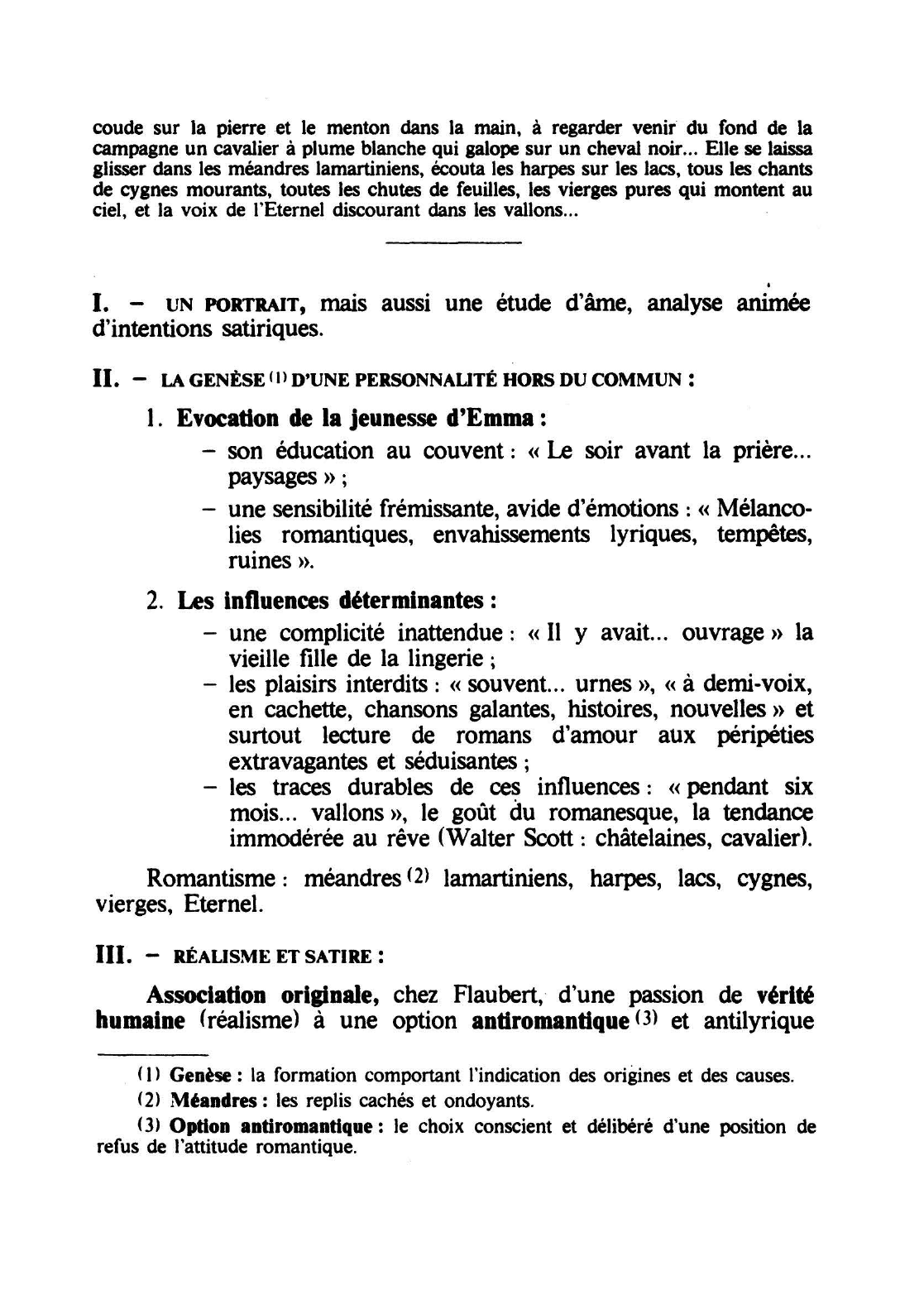 Prévisualisation du document FLAUBERT - Madame Bovary (I, 6) UNE JEUNE FILLE ROMANESQUE