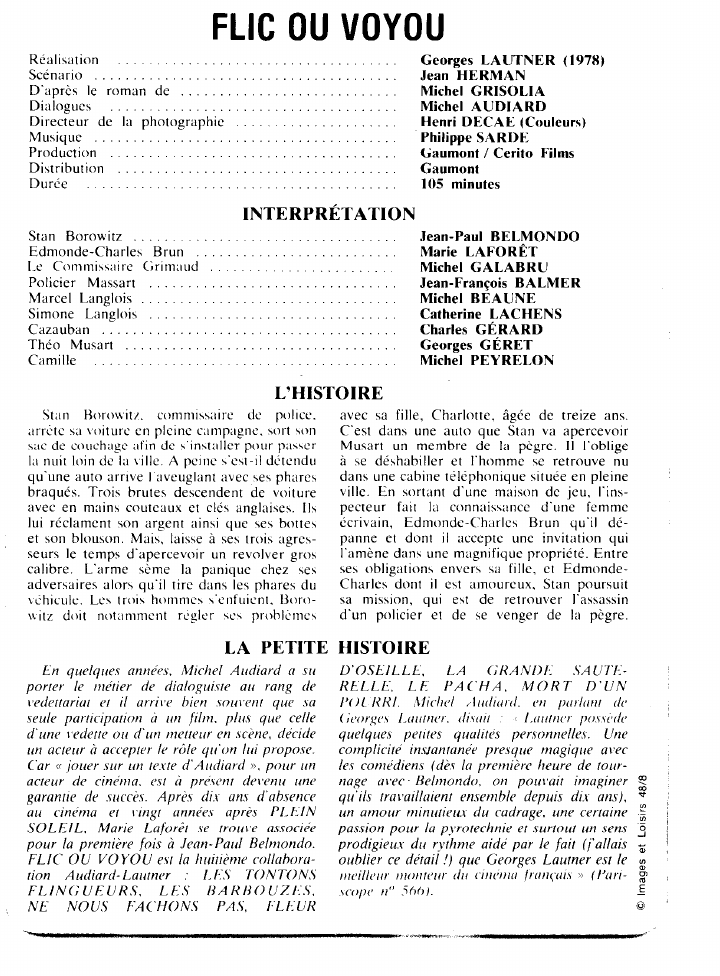 Prévisualisation du document FLIC OU VOYOU