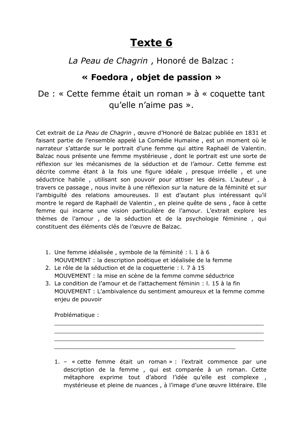 Prévisualisation du document Foedora La Peau de Chagrin Balzac
