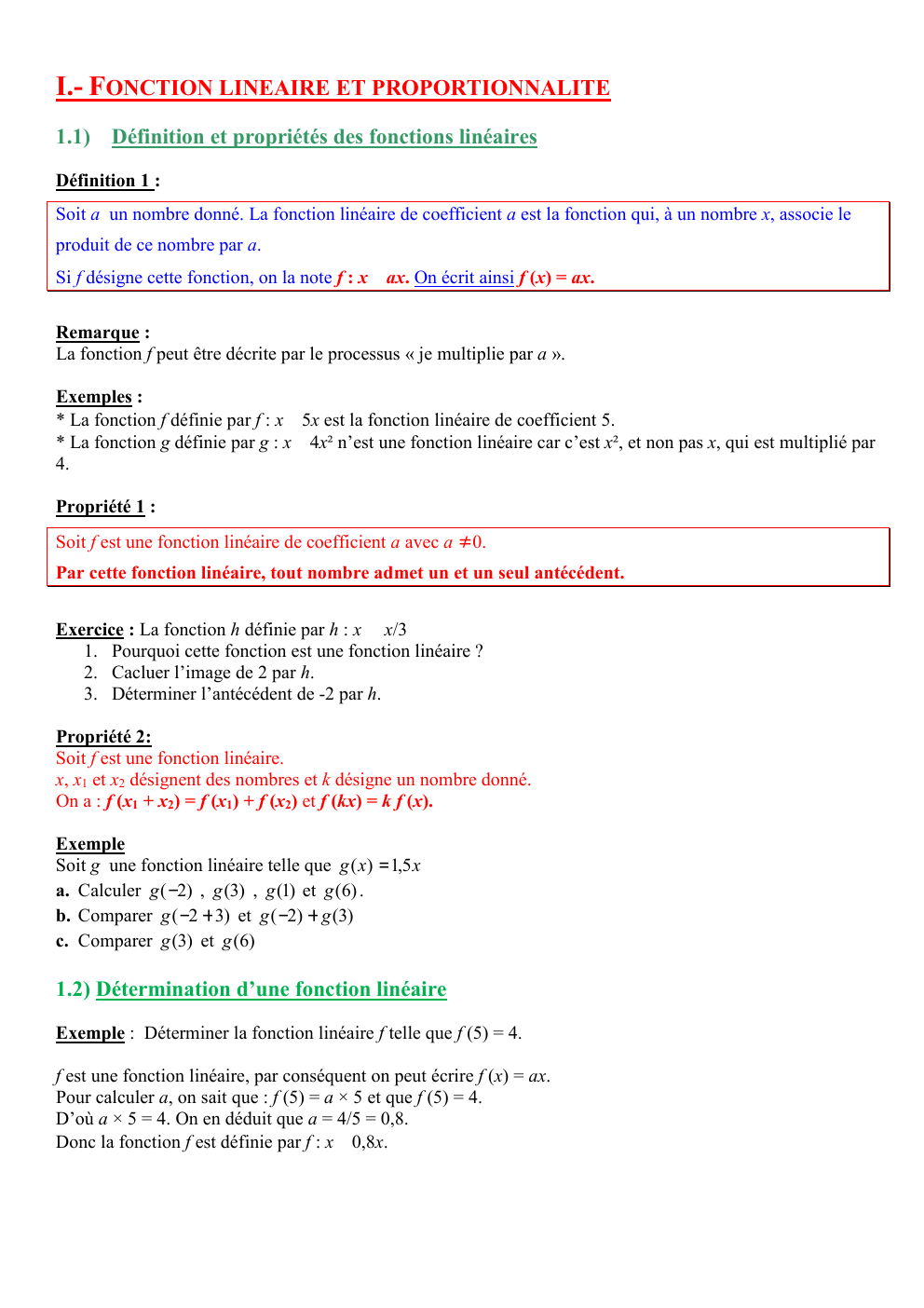 Prévisualisation du document fonction affine