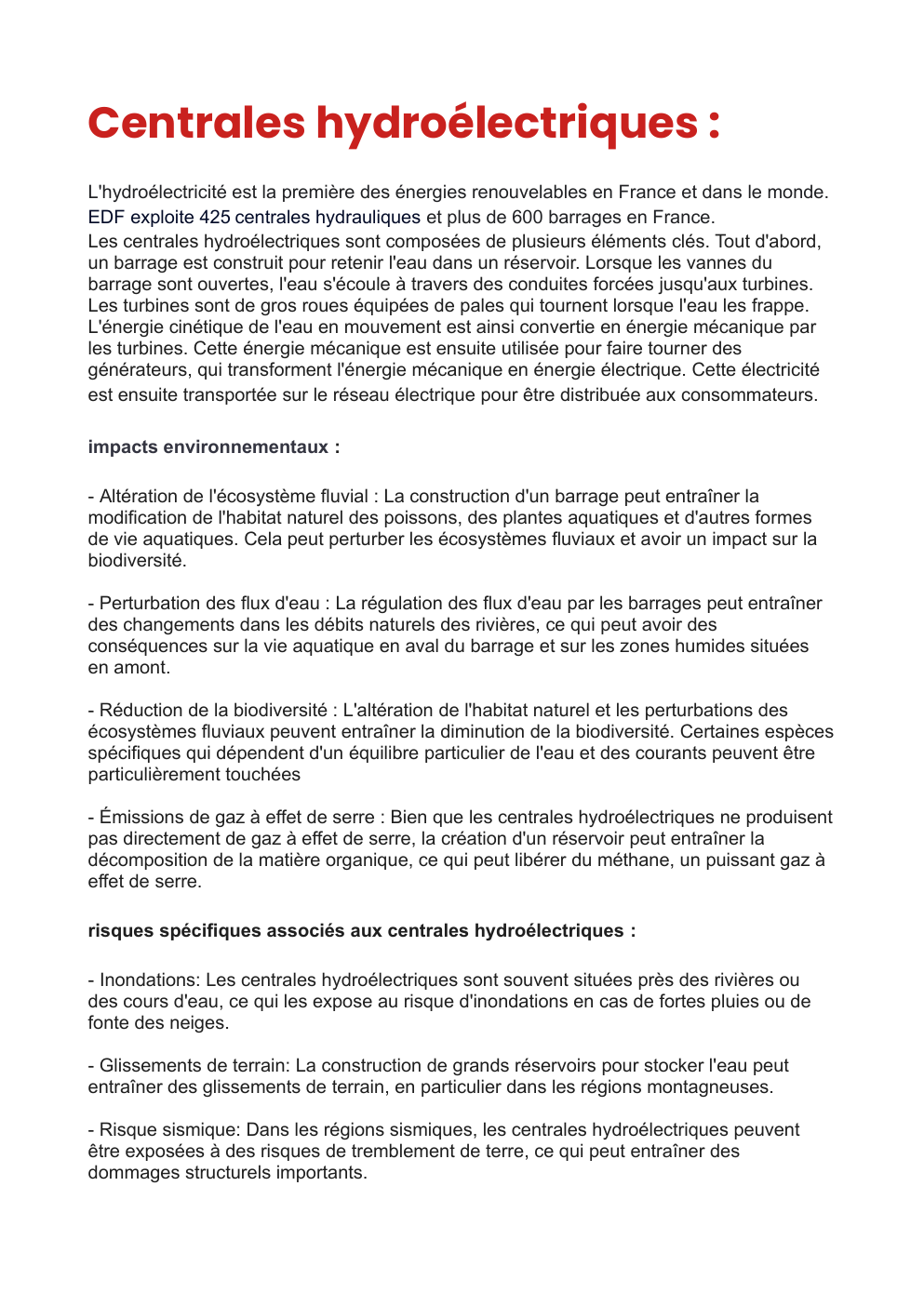 Prévisualisation du document fonctionnement d'une centrale hydroélectrique