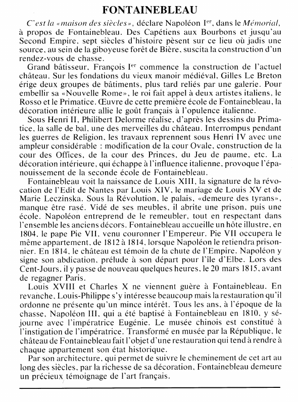 Prévisualisation du document FONTAINEBLEAU