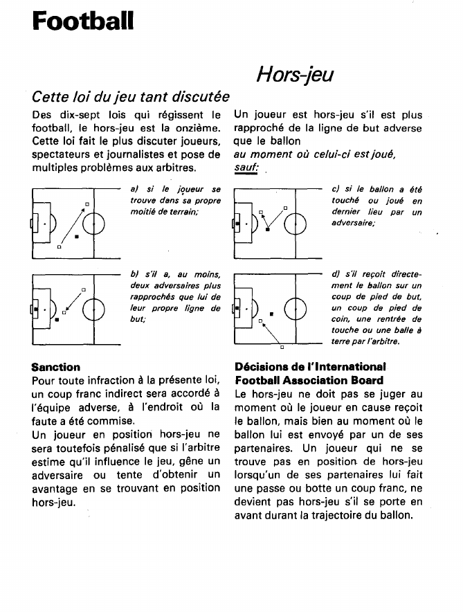 Prévisualisation du document Football:Hors-jeu (sport).