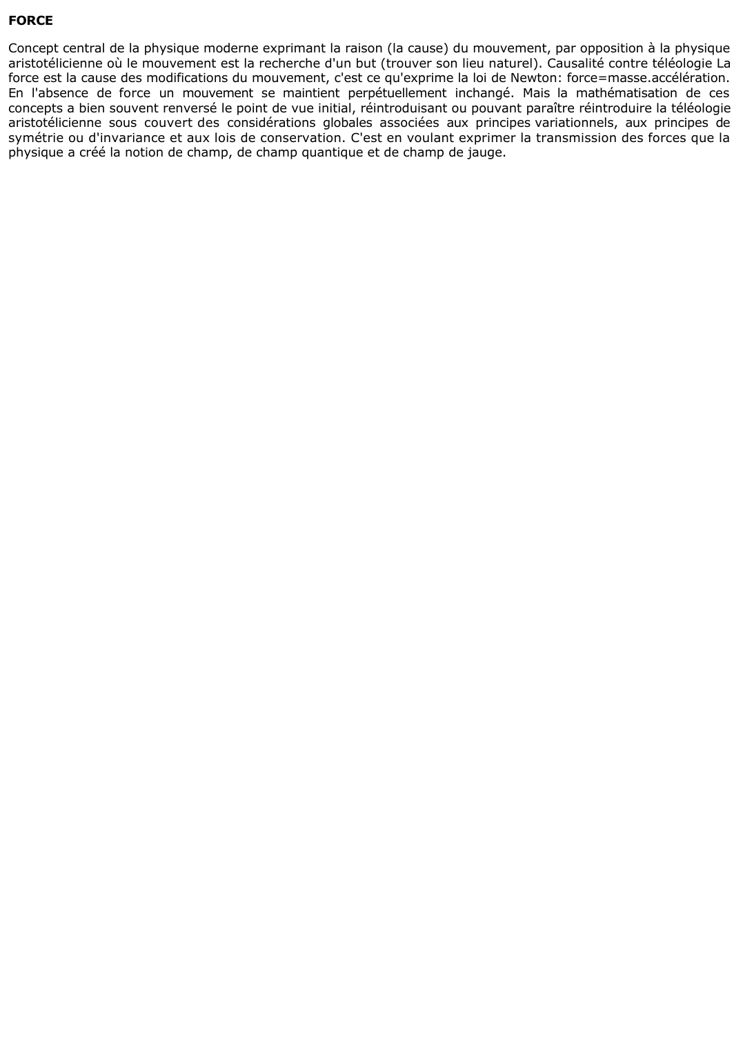 Prévisualisation du document FORCE