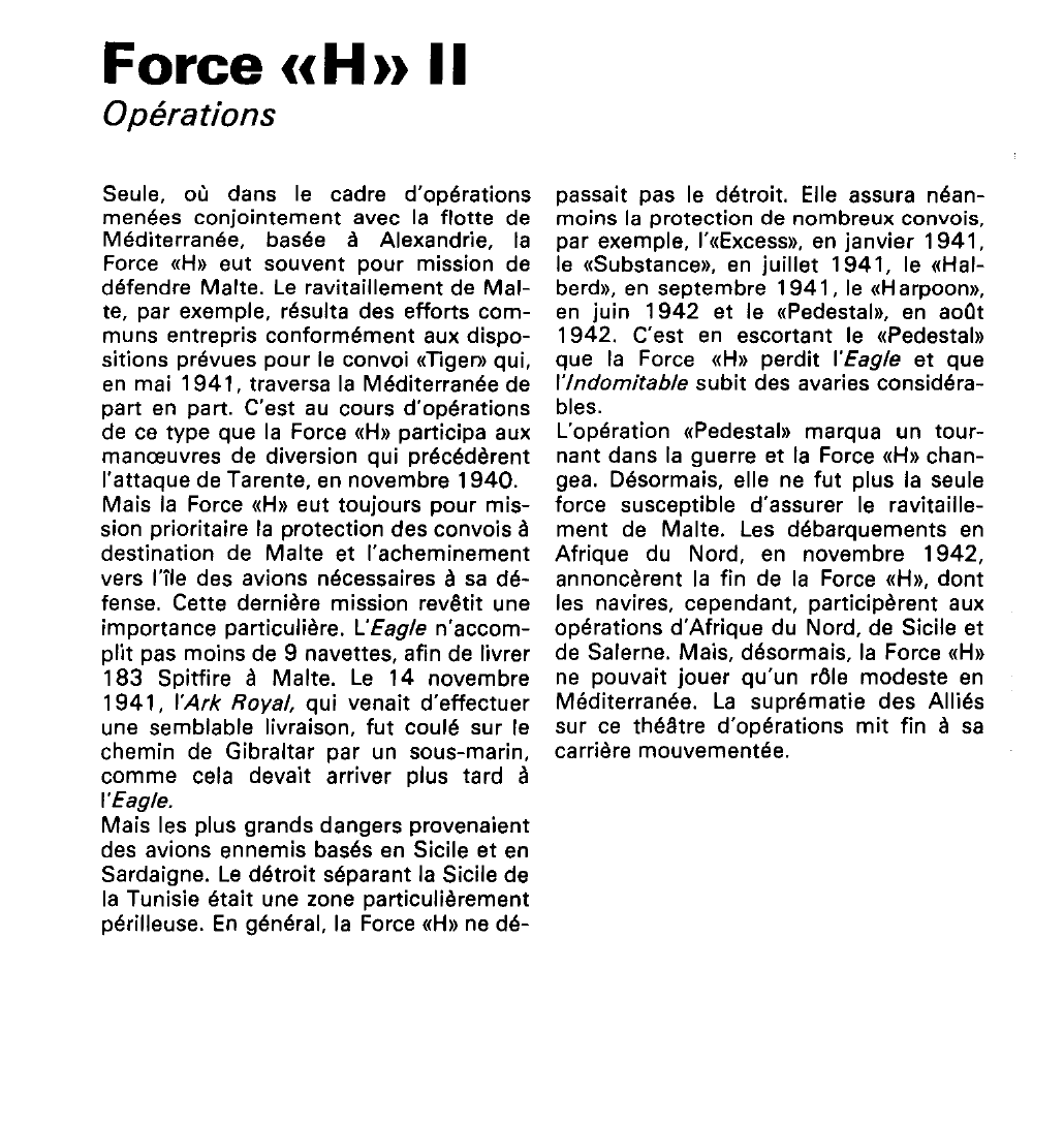 Prévisualisation du document Force «H» (seconde guerre mondiale).