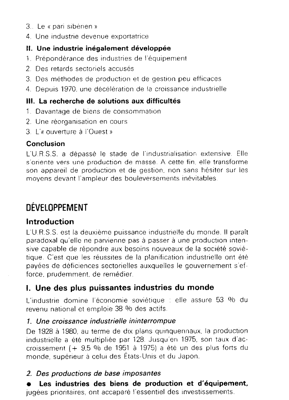 Prévisualisation du document Forces et faiblesses de l'industrie soviétique