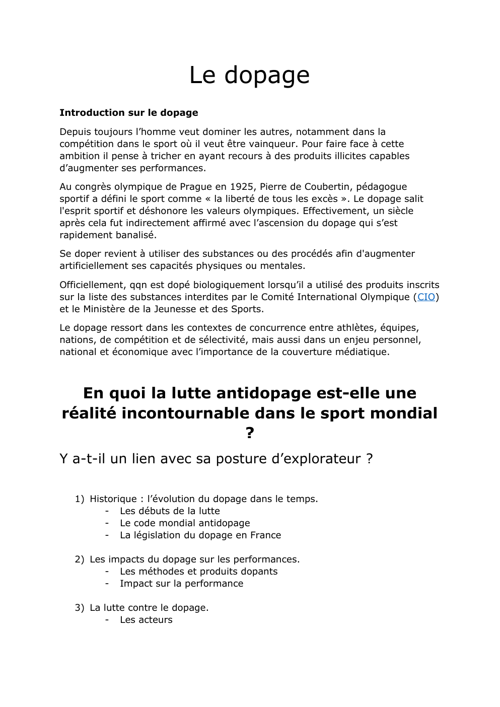 Prévisualisation du document formation humaine - le dopage