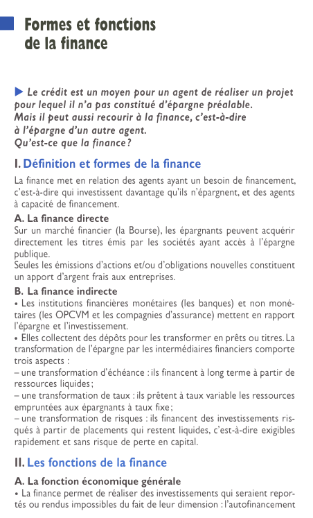 Prévisualisation du document ■

Formes et fonctions
de la finance

► Le crédit est un moyen pour un agent de réaliser un projet...