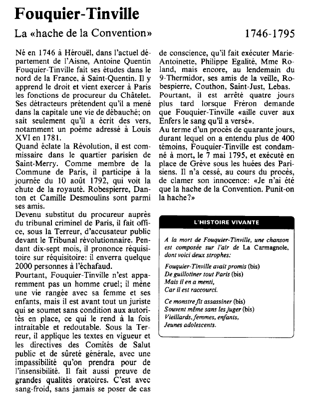 Prévisualisation du document Fouquier-TinvilleLa «hache de la Convention».