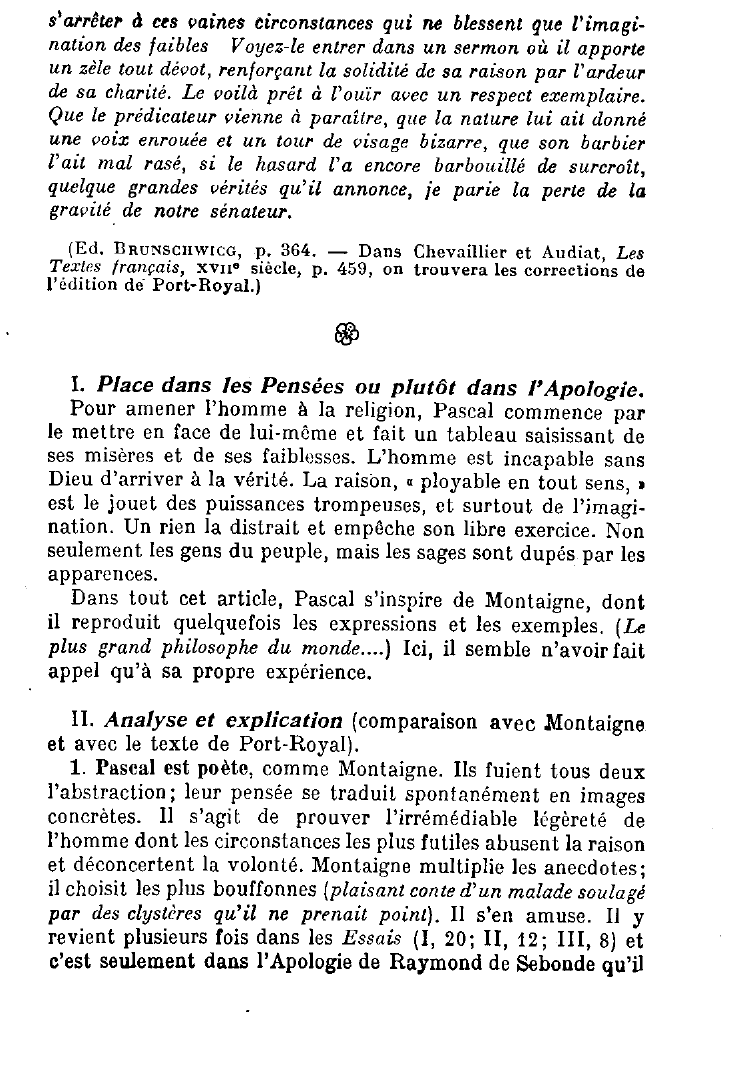 Prévisualisation du document Fragment Sel. 78 (Liasse Vanité)  Imagination - Pensées de Pascal