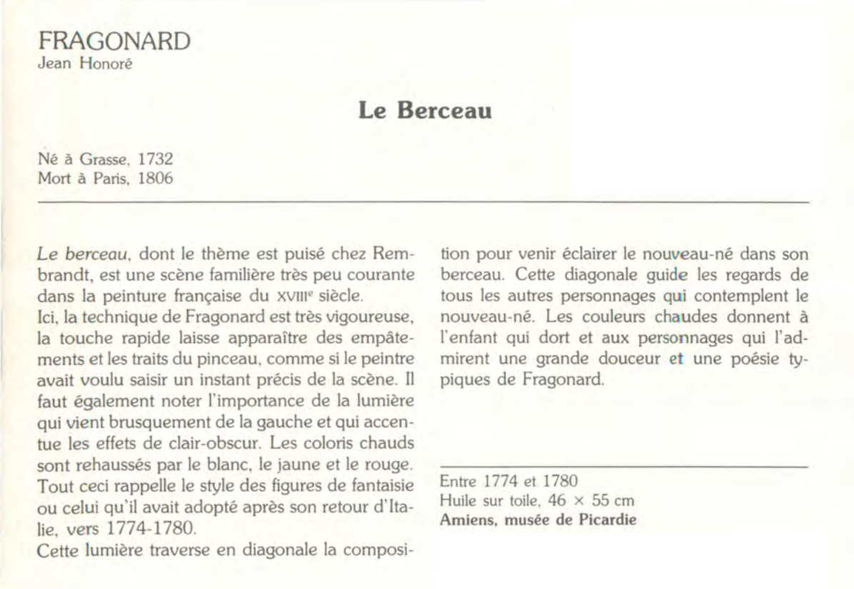 Prévisualisation du document FRAGONARD Jean Honoré : Le Berceau