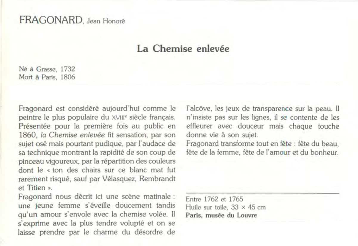 Prévisualisation du document FRAGONARD, Jean Honoré Rocaille : La Chemise enlevée