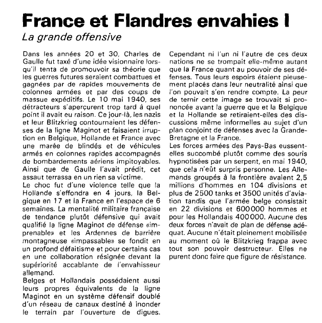 Prévisualisation du document France et Flandres envahies :La grande offensive.