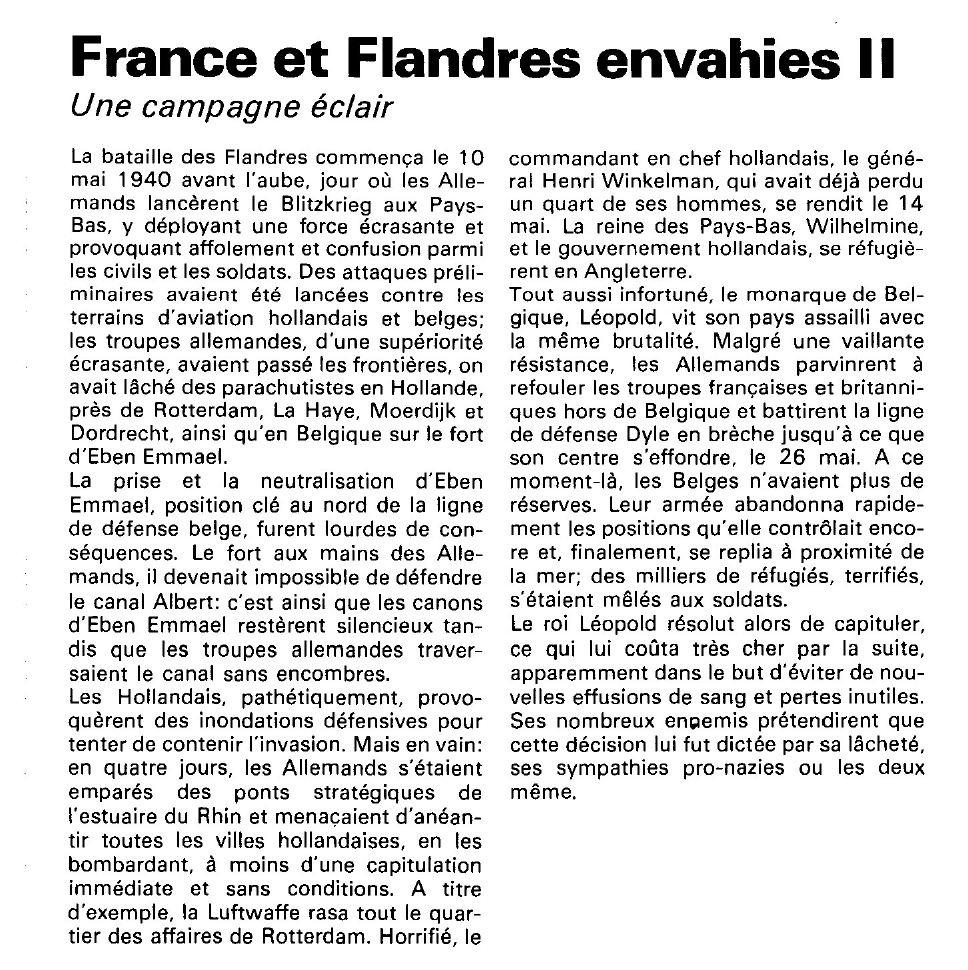 Prévisualisation du document France et Flandres envahies :
La grande offensive.