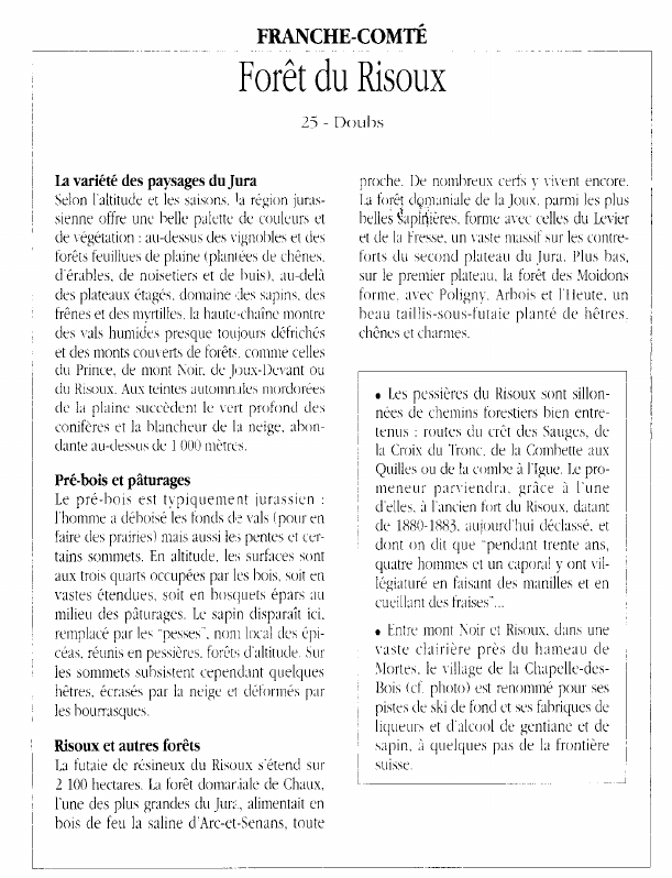 Prévisualisation du document FRANCHE-COMTÉ	Forêt du Risoux	.