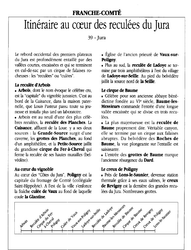 Prévisualisation du document FRANCHE-COMTÉItinéraire au coeur des reculées du Jura.