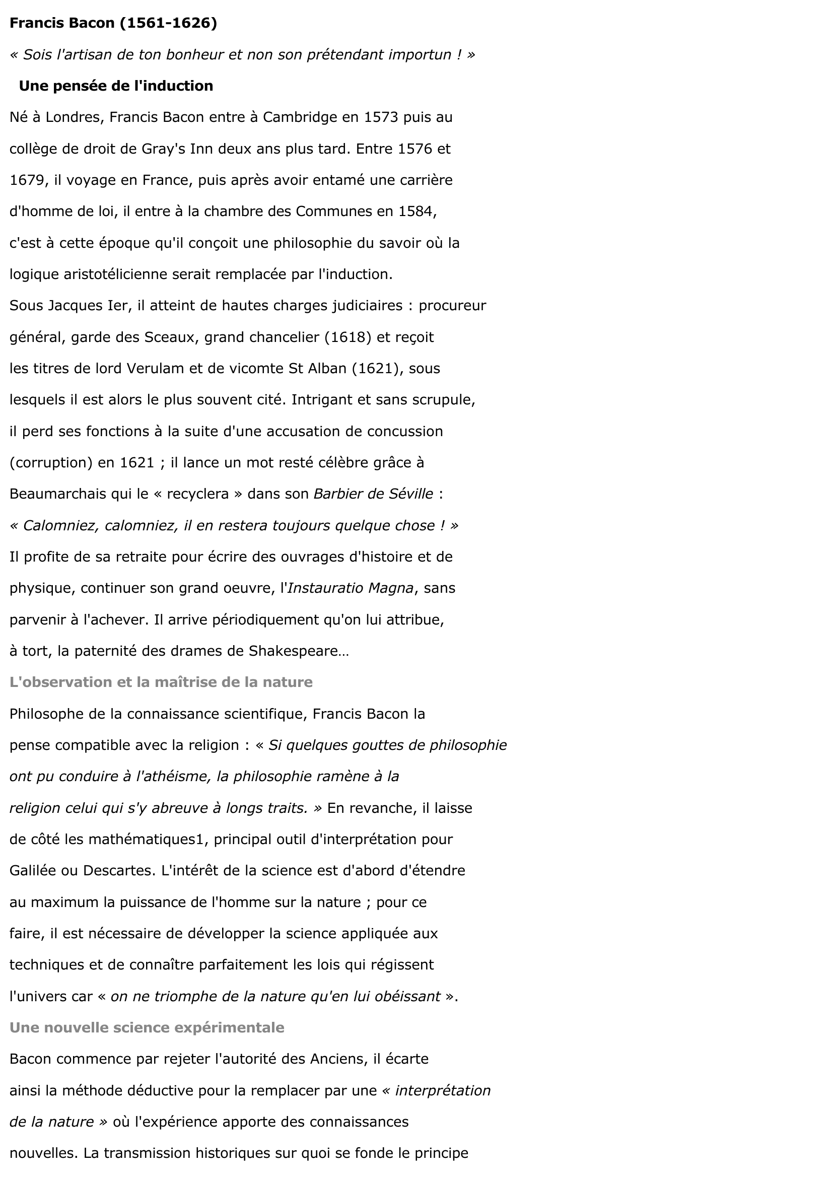 Prévisualisation du document Francis Bacon