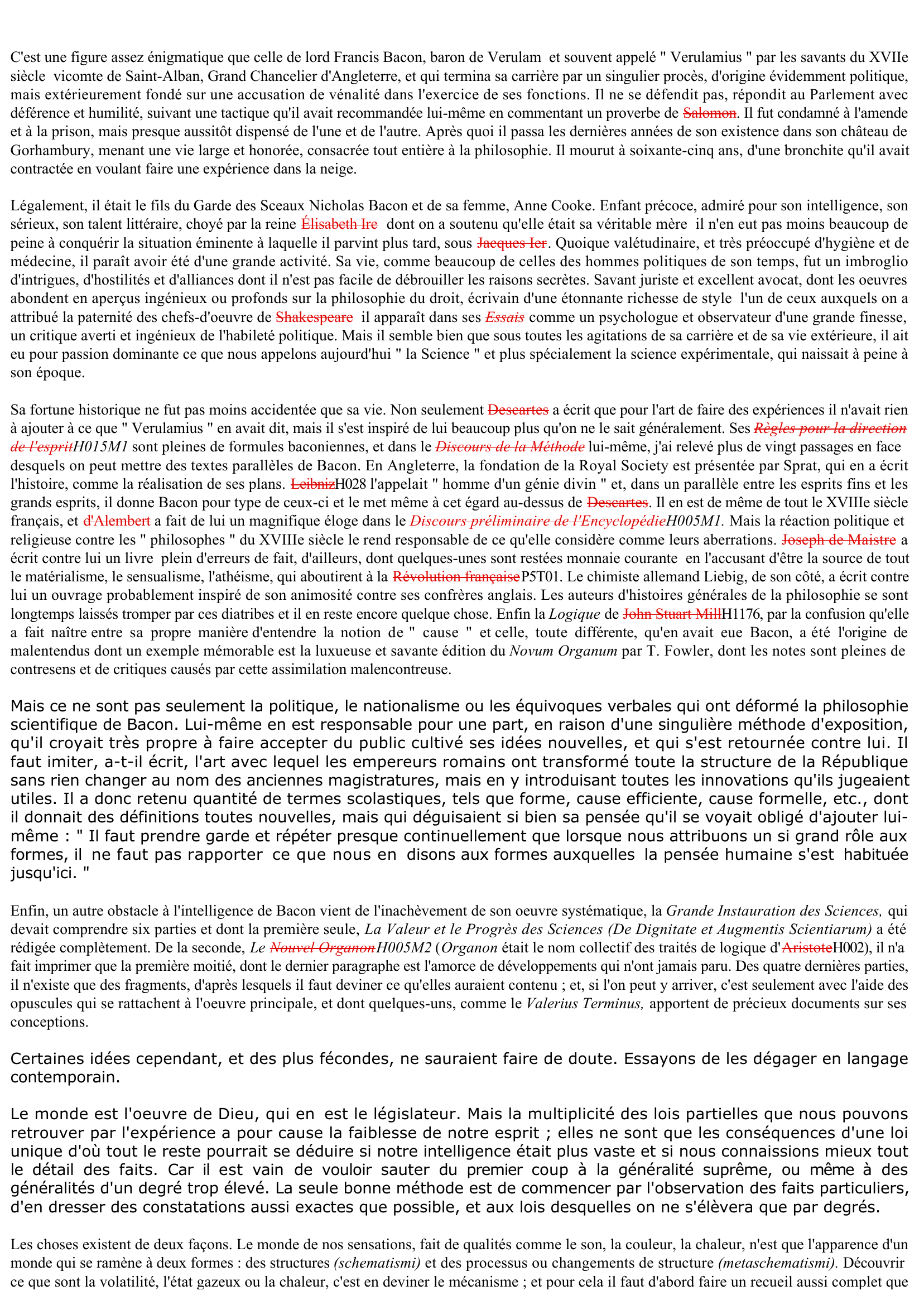 Prévisualisation du document Francis Bacon ou Verulamius