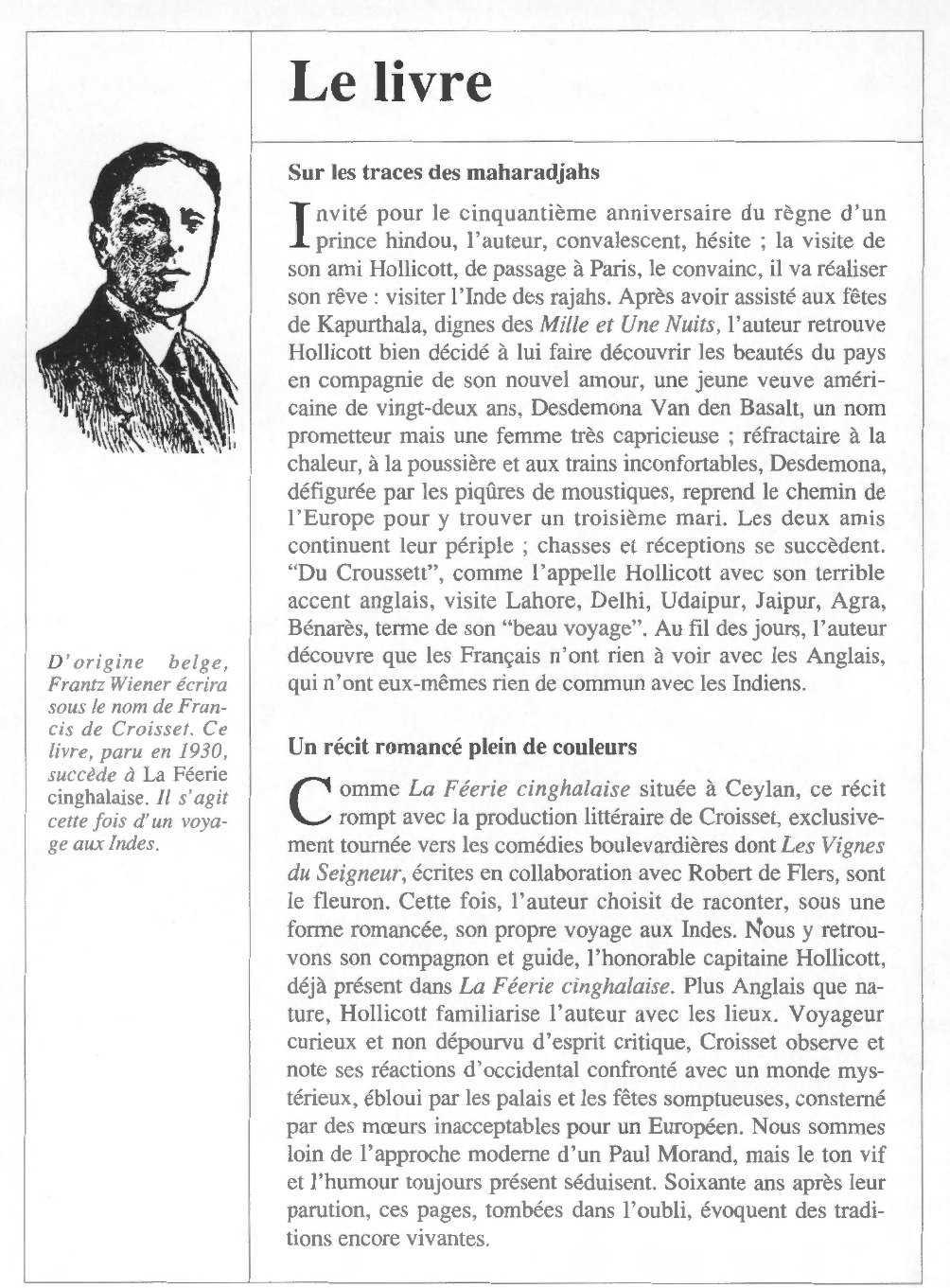 Prévisualisation du document Francis de CROISSET : Nous avons fait un beau voyage