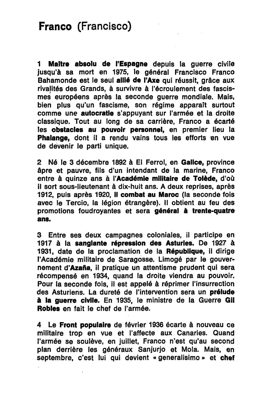 Prévisualisation du document Francisco FRANCO (1892-1975) : le «Caudillo».
