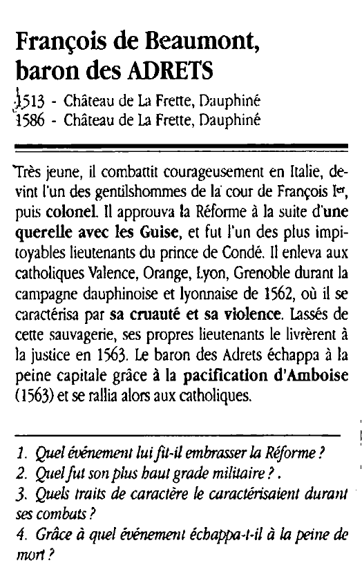 Prévisualisation du document François de Beaumont, baron des ADRETS