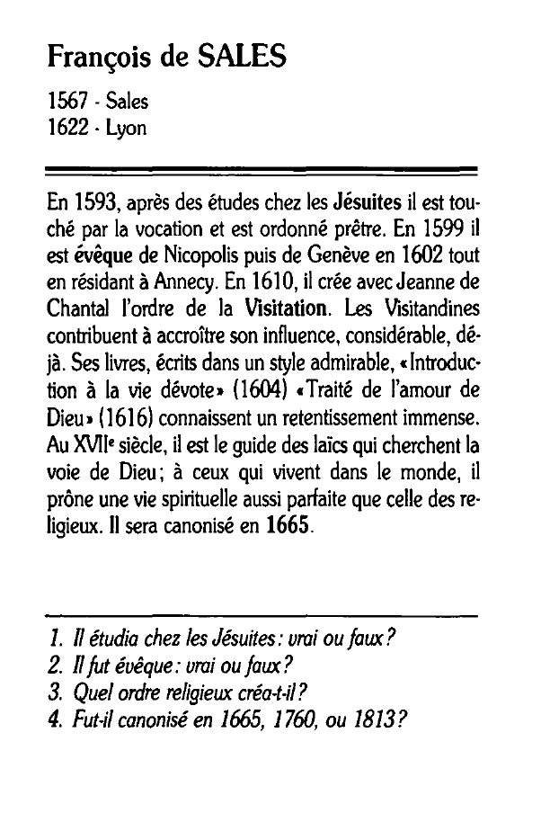 Prévisualisation du document François de SALES