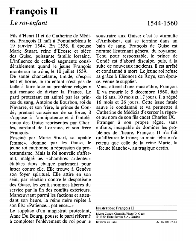 Prévisualisation du document François IILe roi-enfant.